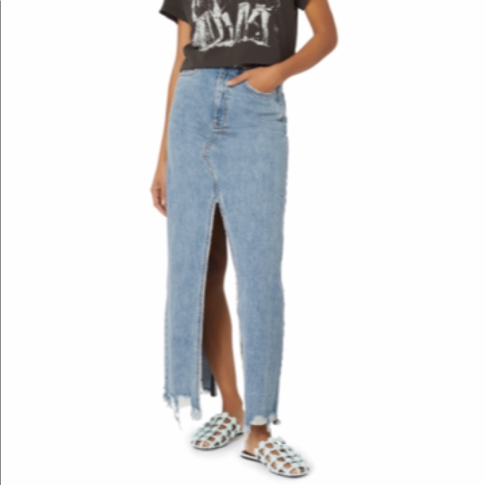 KSUBI Muse Maxi Jean Skirt Carefully Not Caring